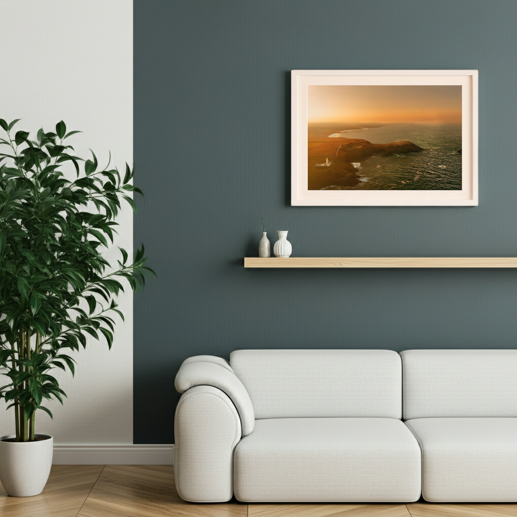 Trevose Lighthouse sunsrise drone landscape - Print or in a Frame