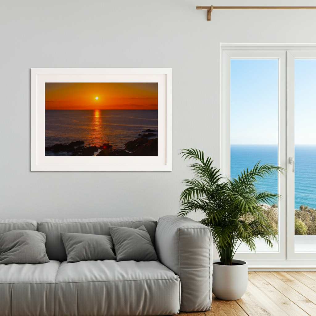 Fistral Beach Sunset Landscape - Print or in a Frame