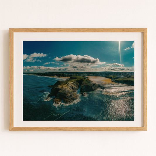 Porth Island Head - Drone Landscape - Print or in a Frame