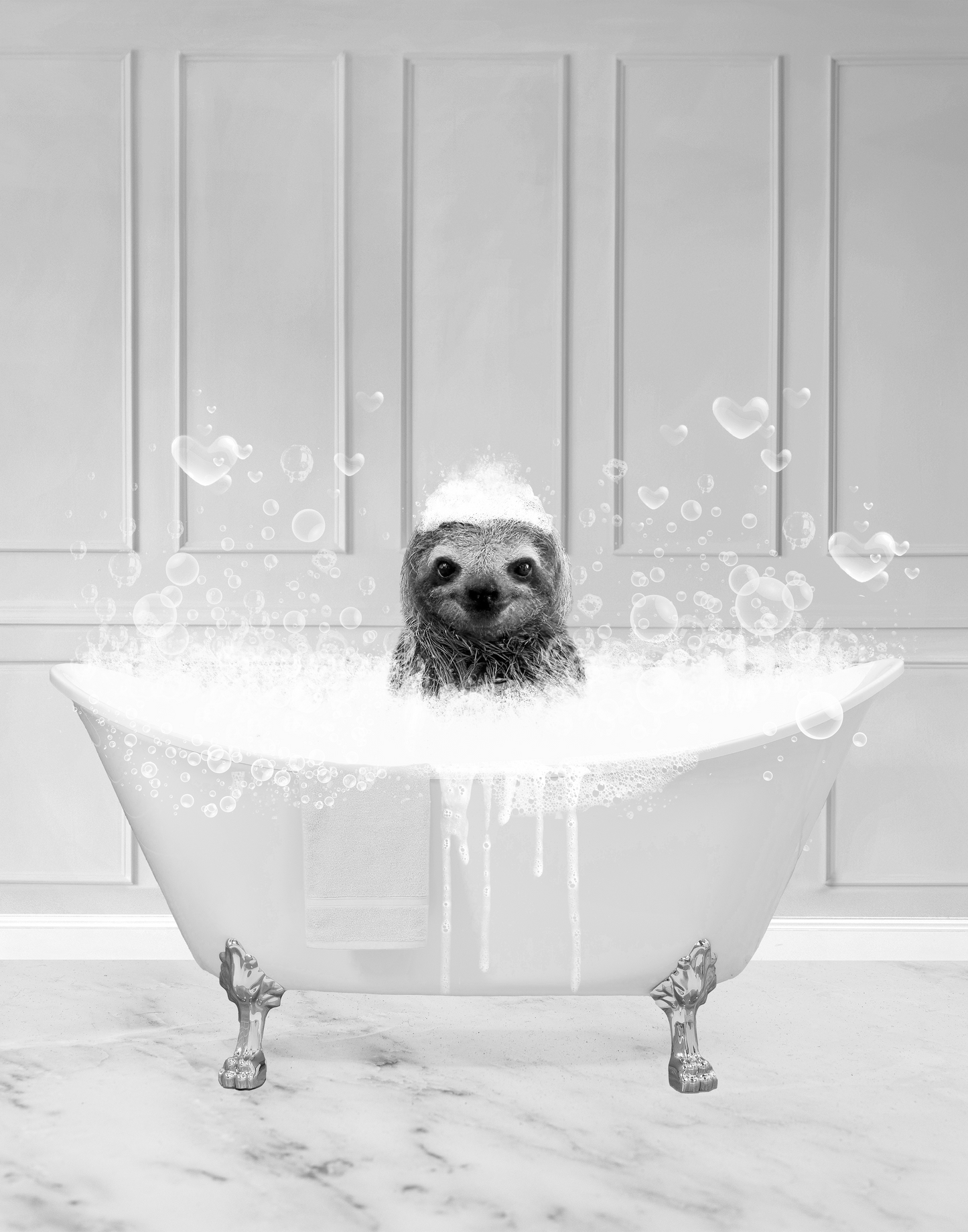 A4 Sloth in the Bath Design