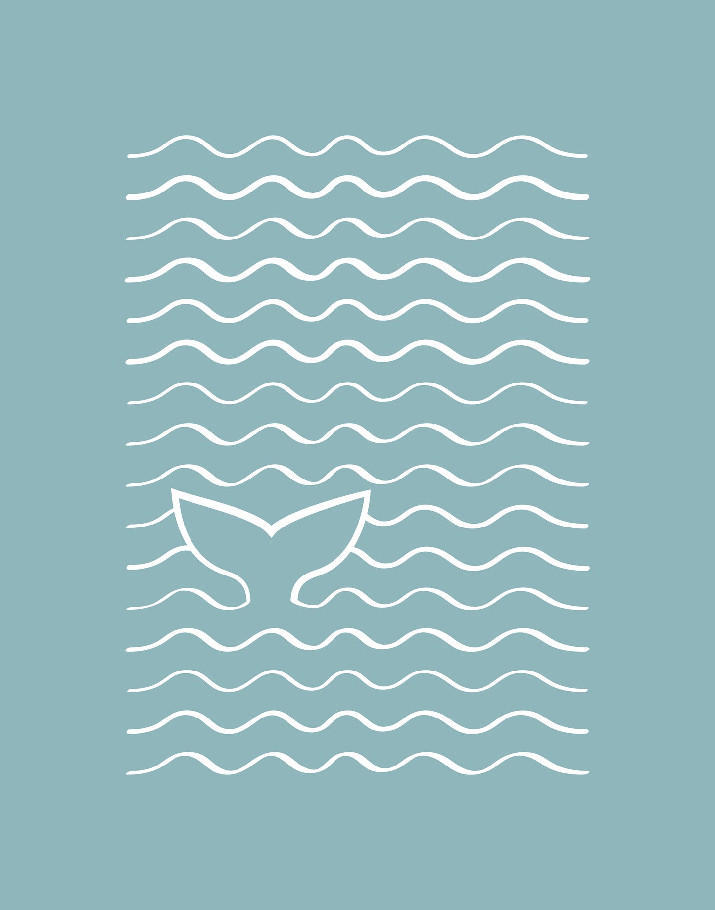 A4 Whale and Waves Design