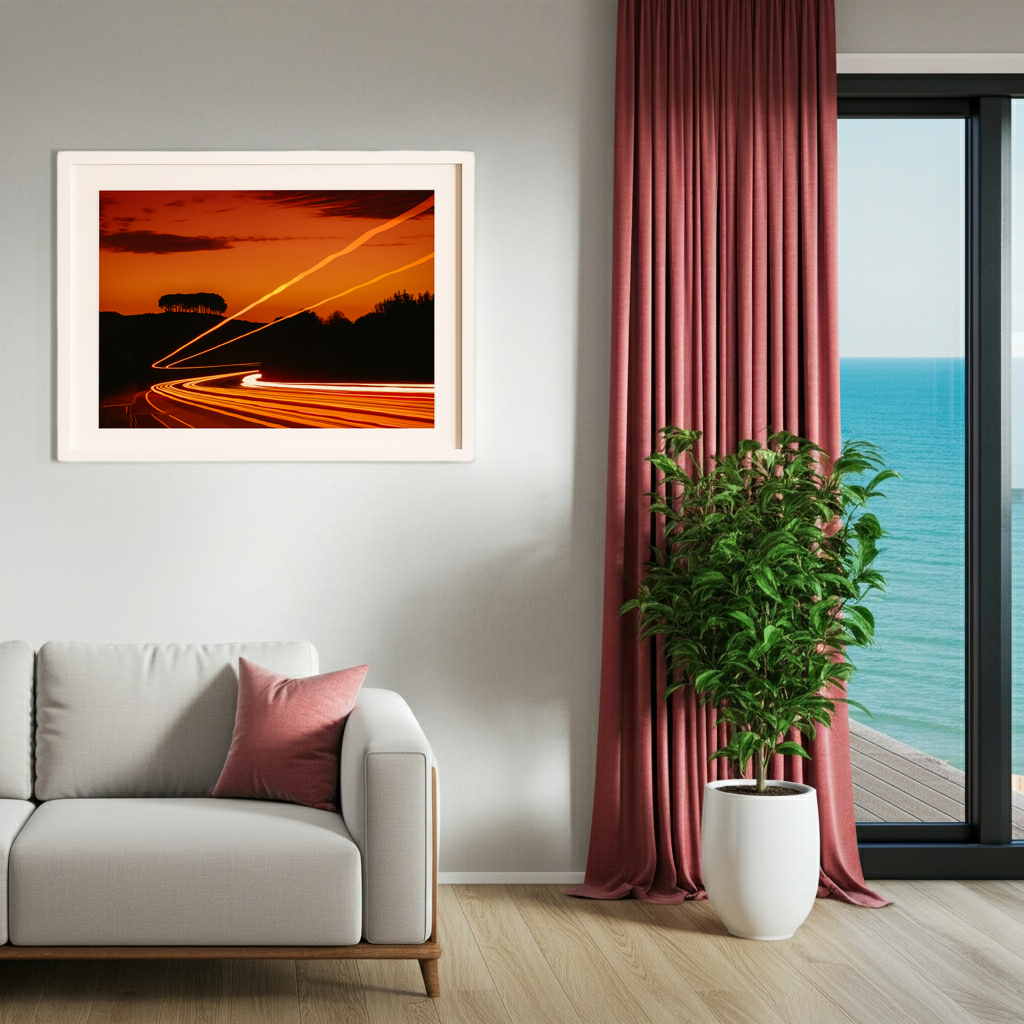 Nearly There Trees Evening Rush Landscape - Print or in a Frame