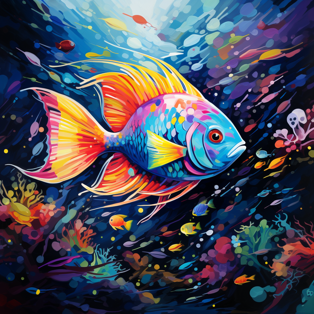 Abstract Colourful Fish