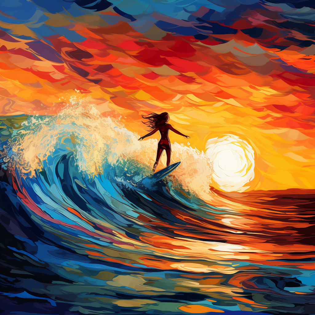 Abstract Female Surfer 1