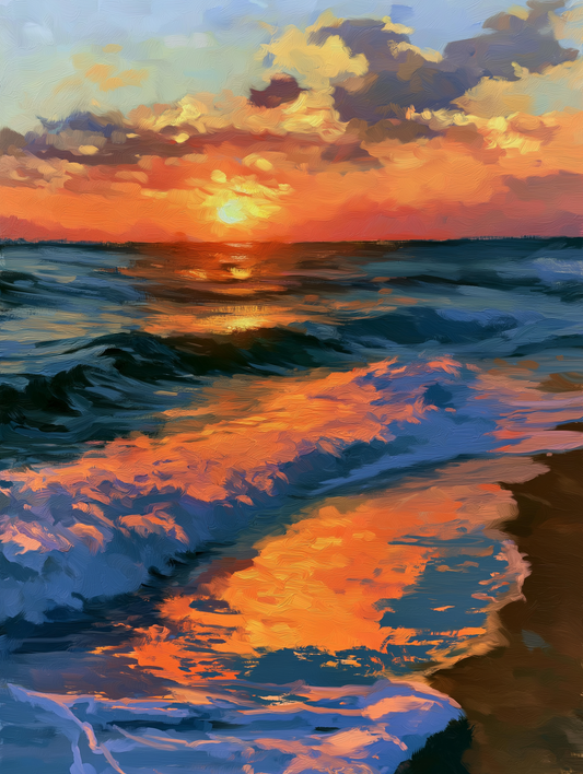 Sunset Oil Print 2 - Print or in a Frame