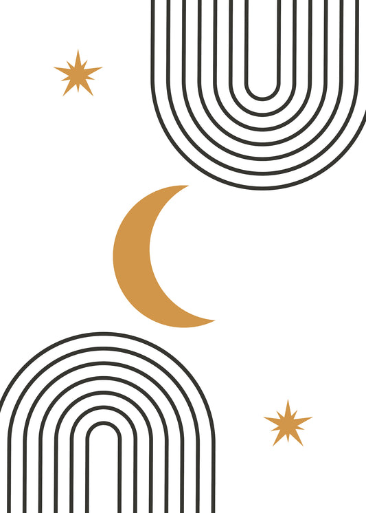 A4 Moon and Starsa Design