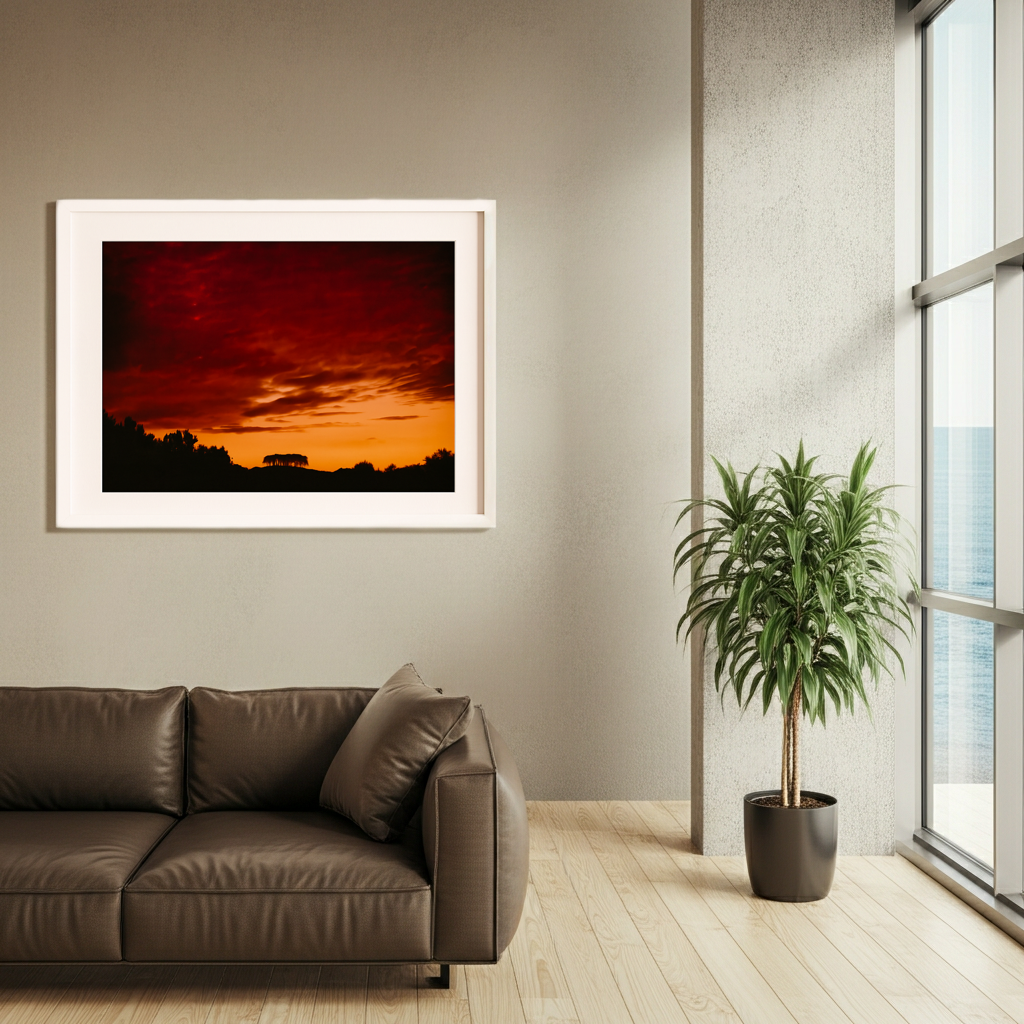 Nearly There Trees at Sunset Landscape - Print or in a Frame