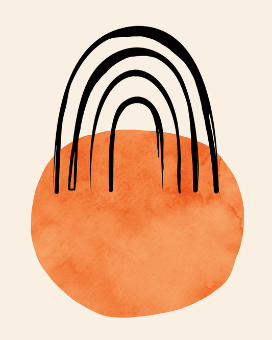 A4 Orange Abstract Design