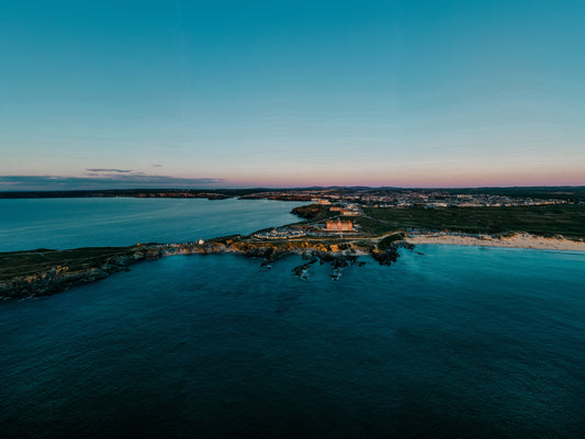 Fistral Headland at Dusk Drone Landscape - Print or in a Frame