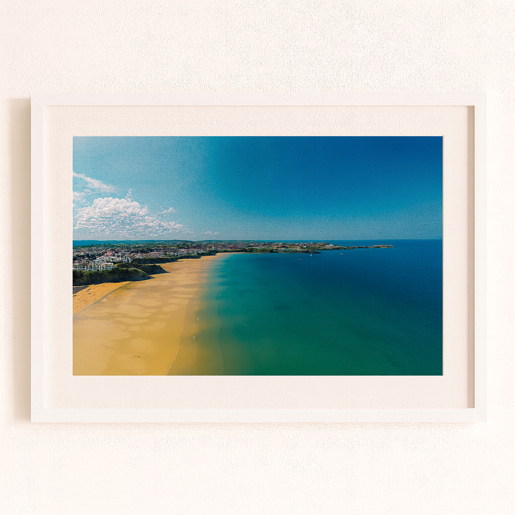 Newquay at Low Tide Drone Landscape - Print or in a Frame