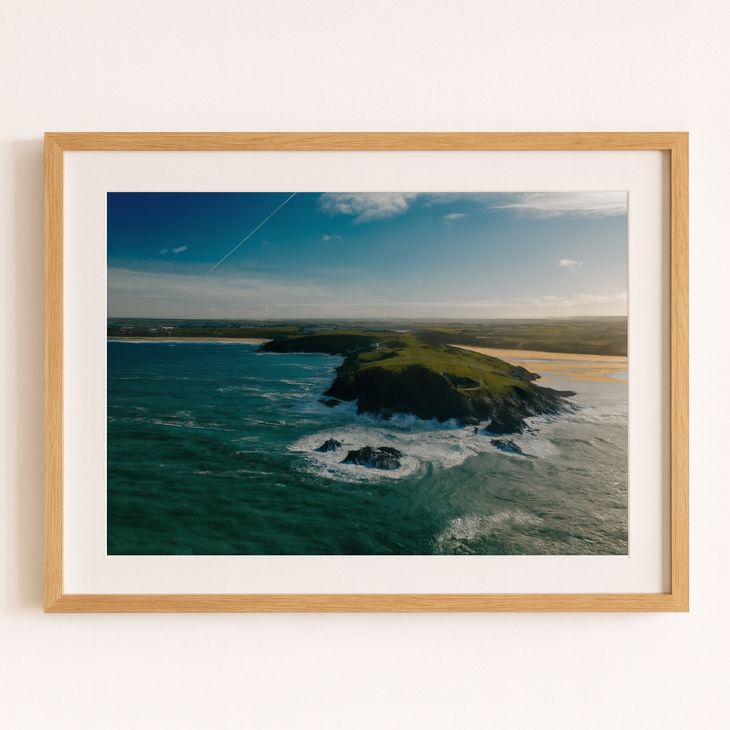 Pentire Head Newquay, Drone Landscape - Print or in a Frame