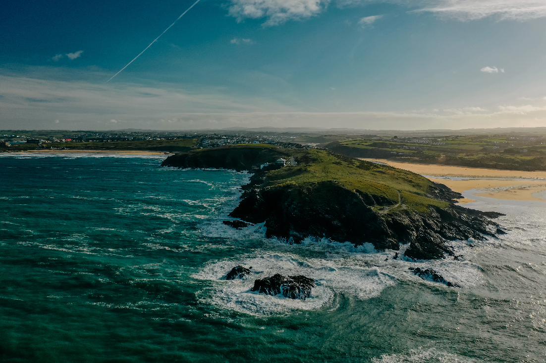 Pentire Head Newquay, Drone Landscape - Print or in a Frame