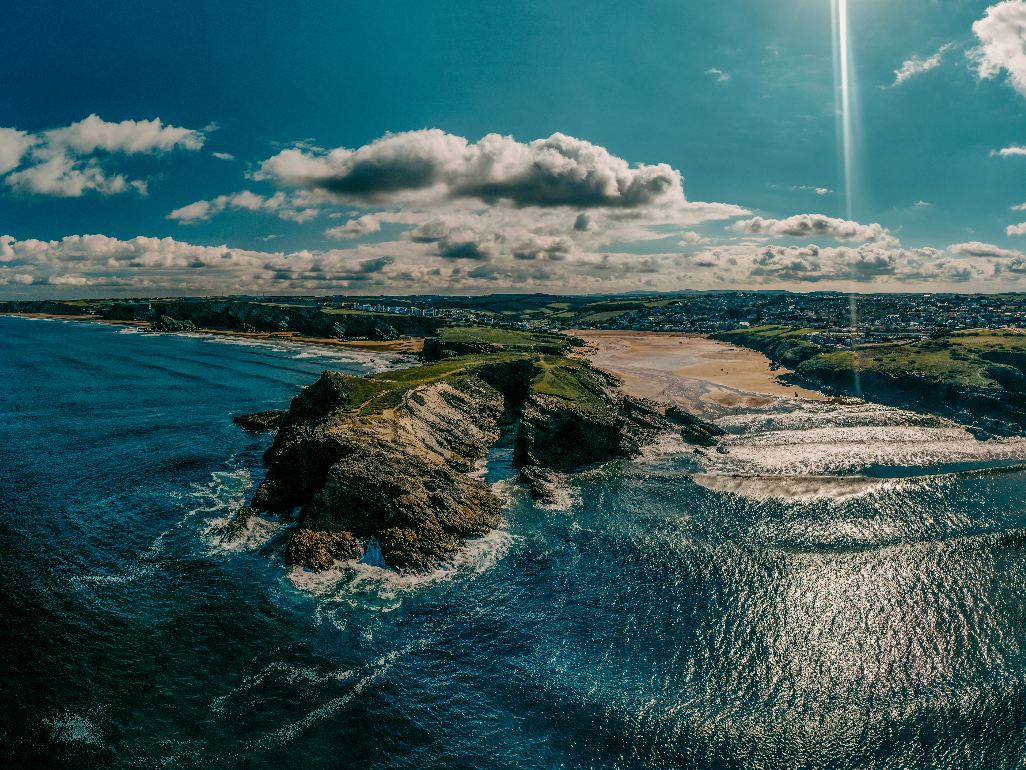 Porth Island Head - Drone Landscape - Print or in a Frame