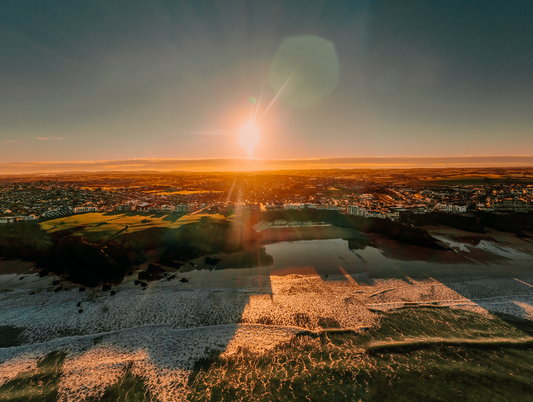 Tolcarne Beach Sunrise Drone Landscape - Print or in a Frame