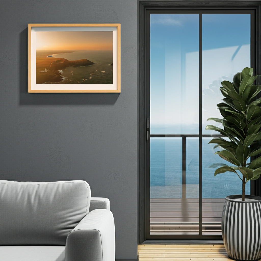 Trevose Lighthouse sunsrise drone landscape - Print or in a Frame