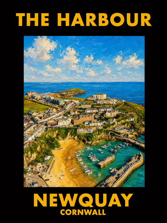 The Harbour Newquay Print - Print or in a Frame