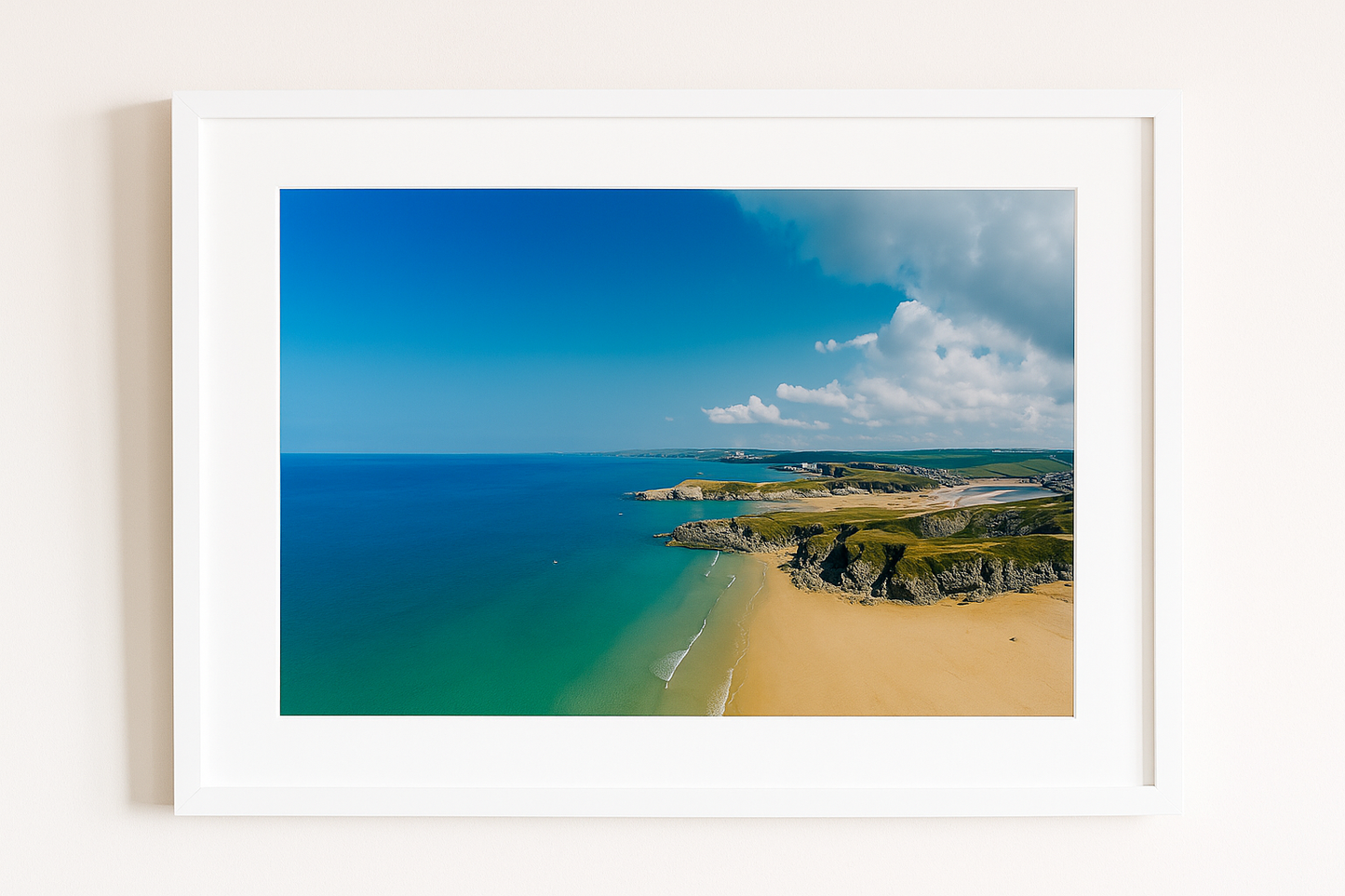 Trevelgue Head - Newquay, Cornwall, Drone Landscape - Print or in a Frame