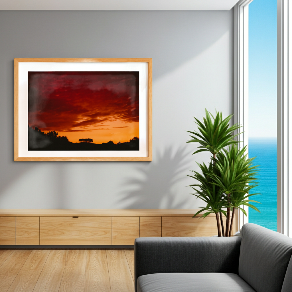 Nearly There Trees at Sunset Landscape - Print or in a Frame