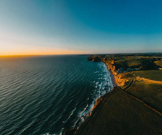 Watergate Bay Sunset Drone Landscape - Print or in a Frame
