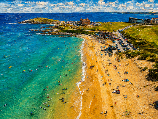 Fistral Oil Print Landscape - Print or in a Frame