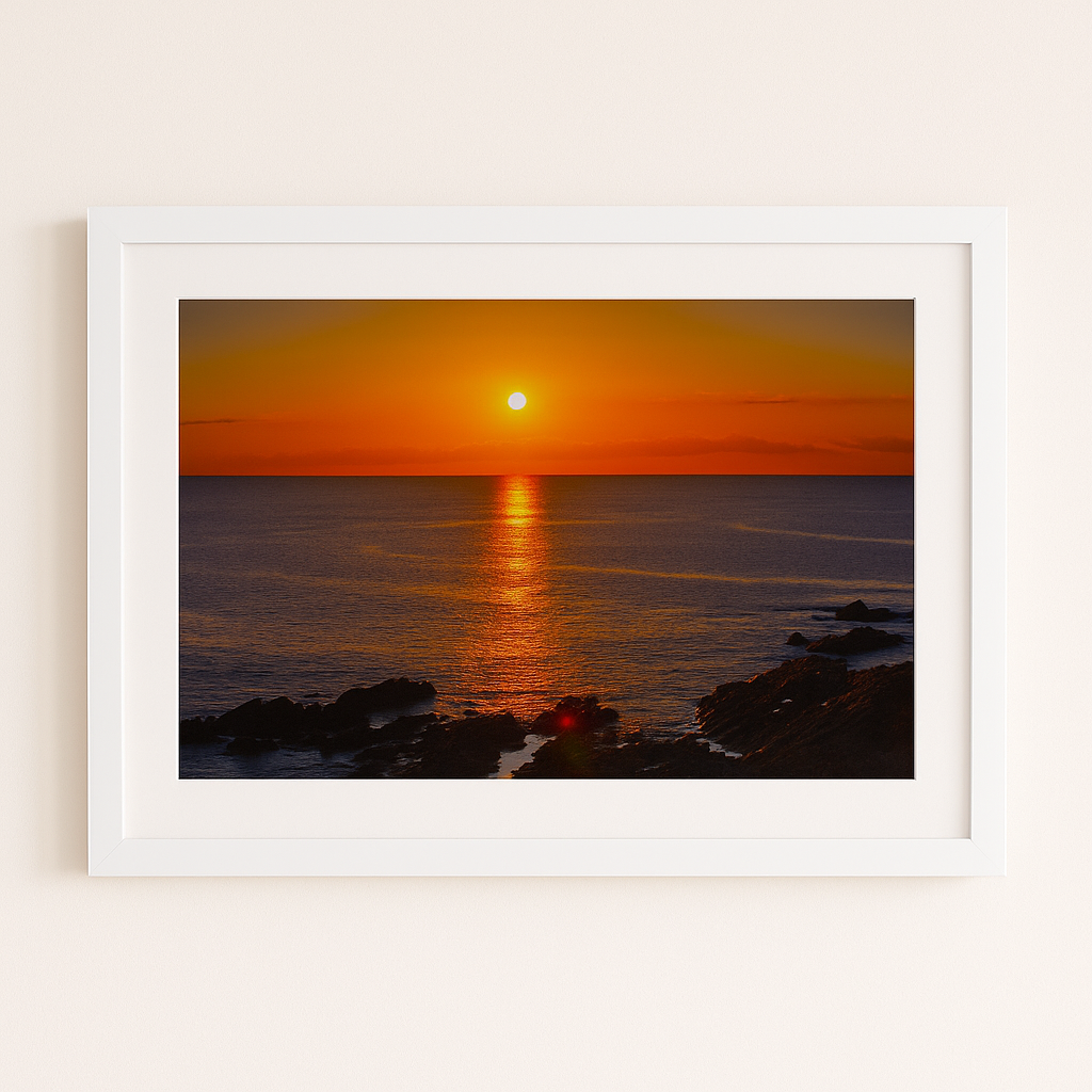Fistral Beach Sunset Landscape - Print or in a Frame