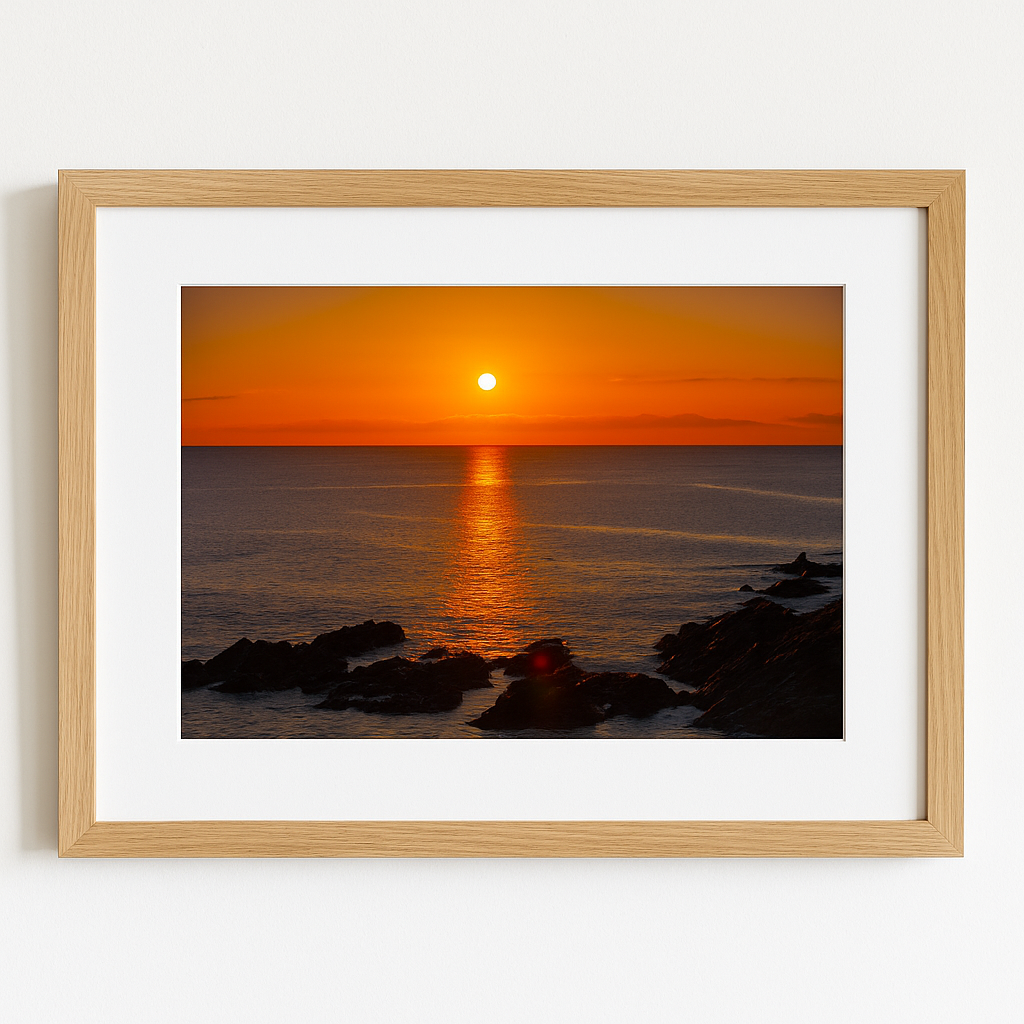 Fistral Beach Sunset Landscape - Print or in a Frame
