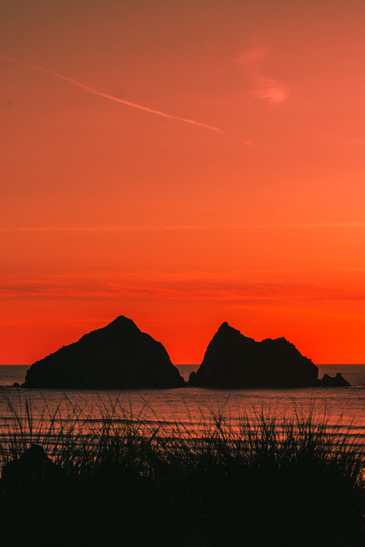 Holywell Beach Sunset Portrait - Print or in a Frame