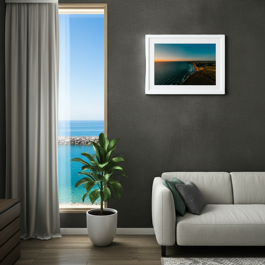 Watergate Bay Sunset Drone Landscape - Print or in a Frame