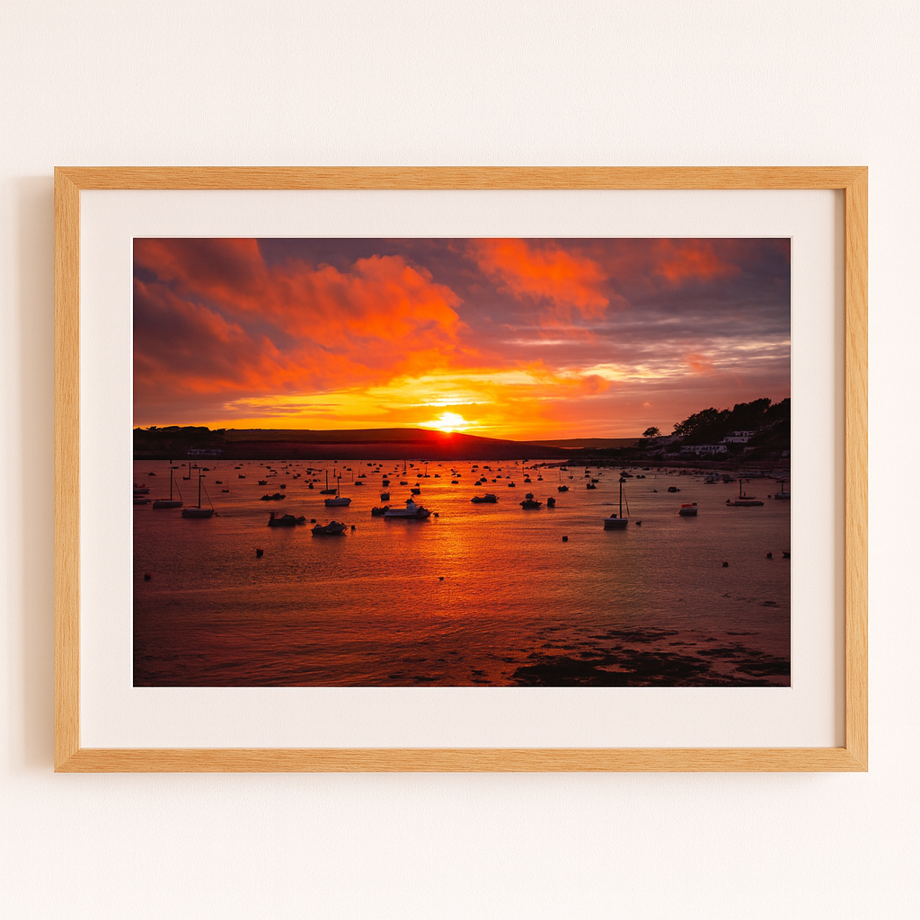 Rock, Cornwall at Sunset Landscape - Print or in a Frame