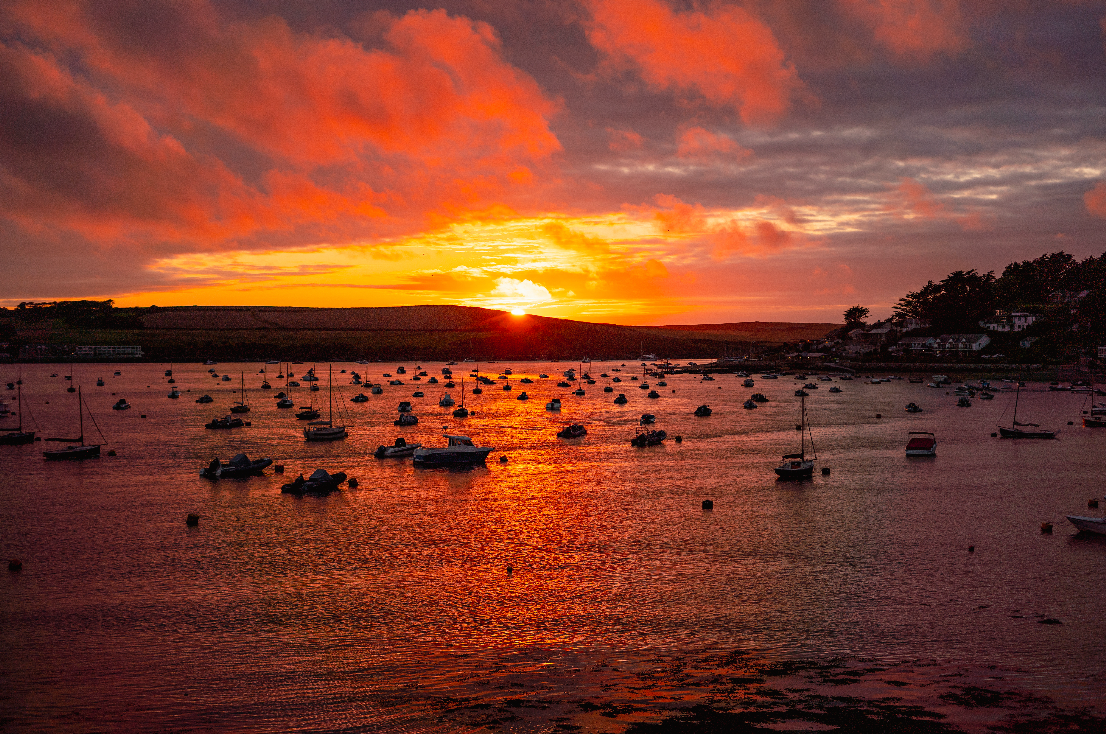 Rock, Cornwall at Sunset Landscape - Print or in a Frame