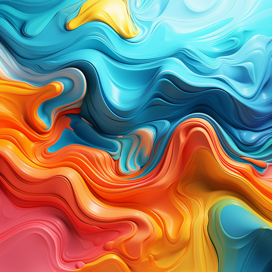 Blue and Orange Acrylic 1