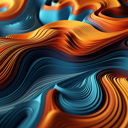 Blue and Orange Acrylic 2