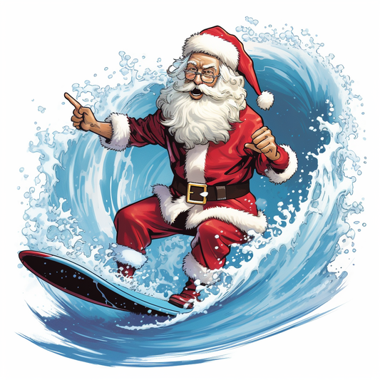 Surfing Santa