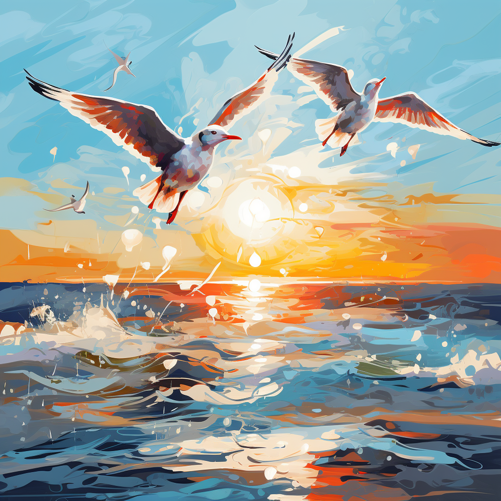 Flying Seagulls