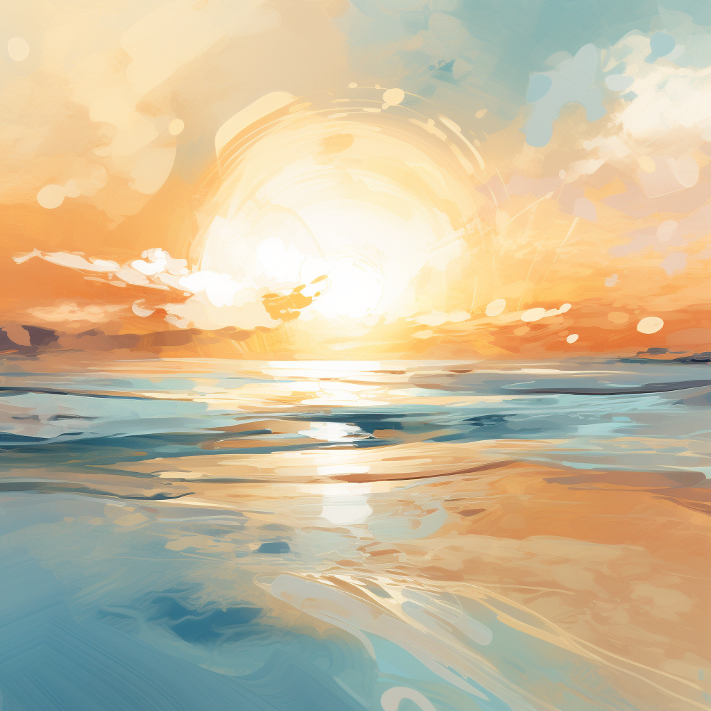 Abstract Sunny Painted Beach
