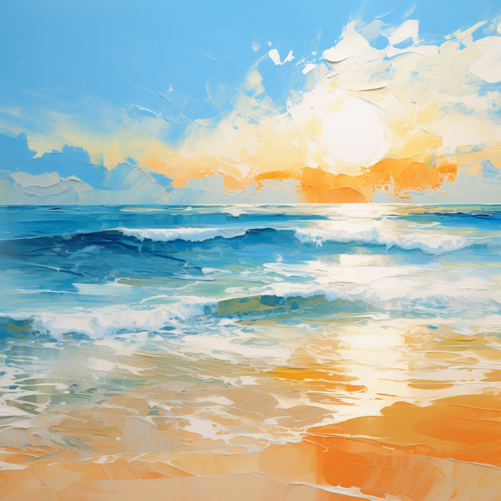 Abstract Sunny Painted Beachscape