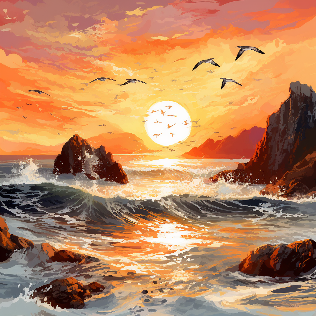Beach Sunset Artwork