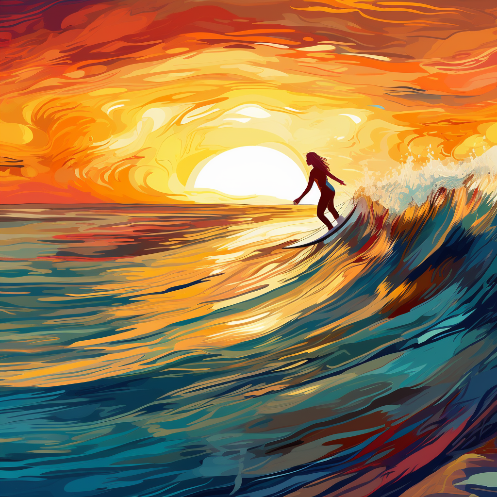 Abstract Female Surfer 4