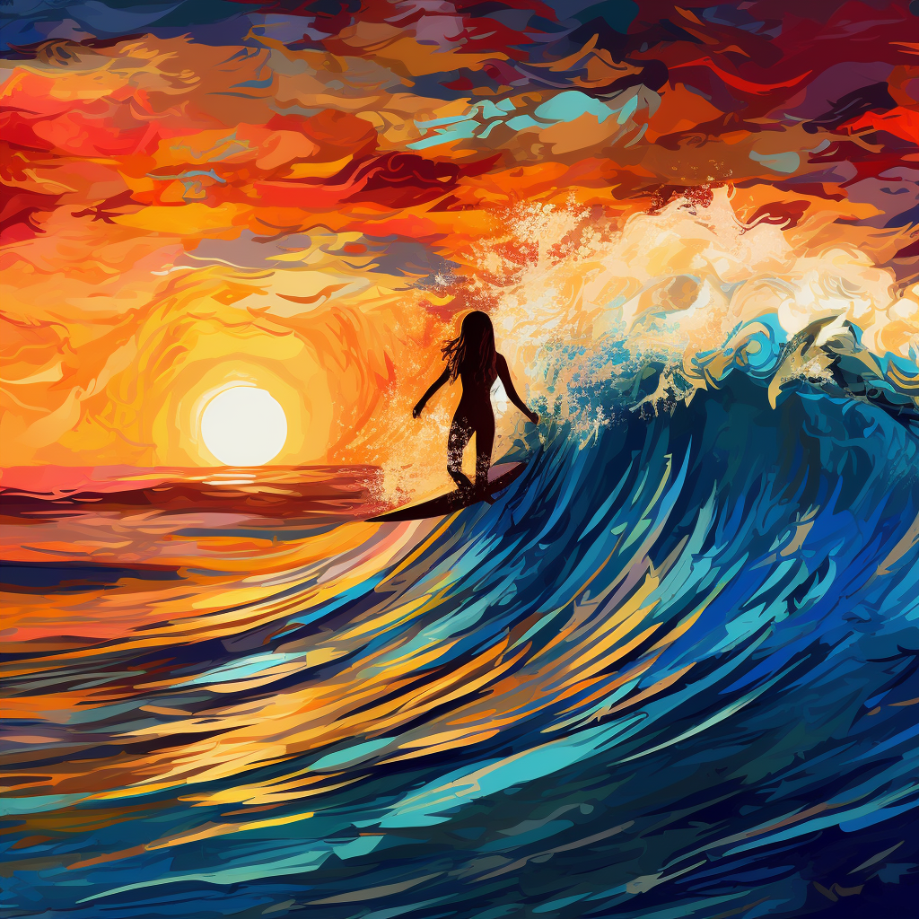 Abstract Female Surfer 3
