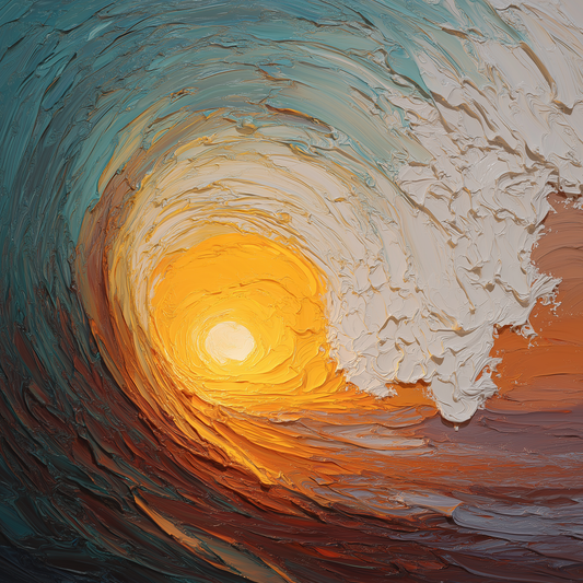 Oil Painted Wave Print