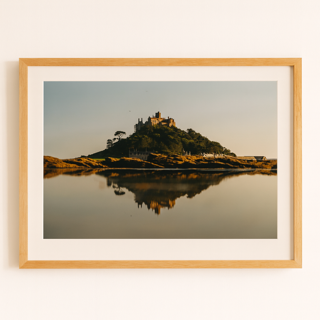 St Michaels Mount reflection Landscape - Print or in a Frame