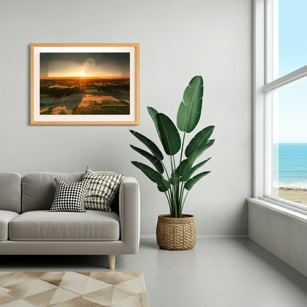 Tolcarne Beach Sunrise Drone Landscape - Print or in a Frame