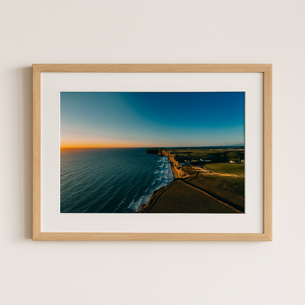 Watergate Bay Sunset Drone Landscape - Print or in a Frame