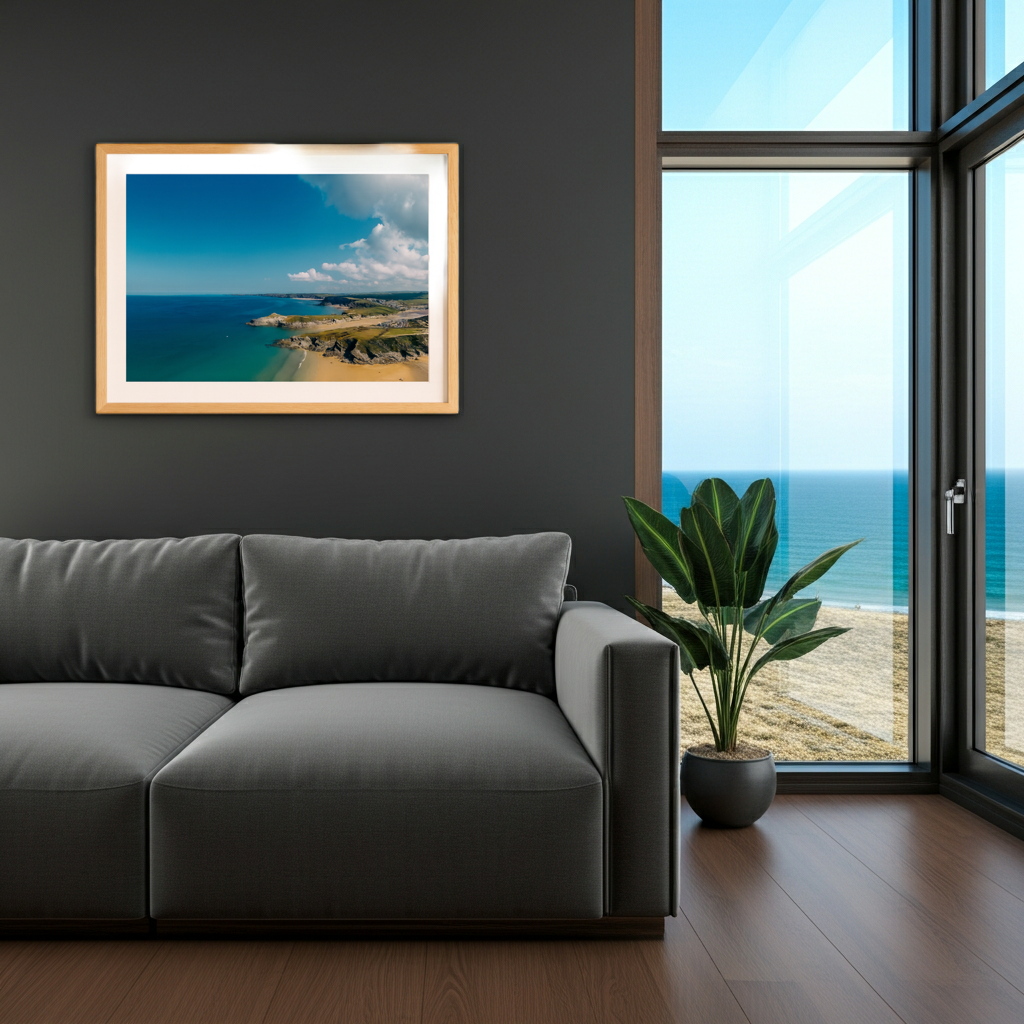 Trevelgue Head - Newquay, Cornwall, Drone Landscape - Print or in a Frame